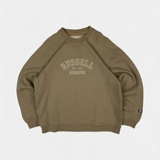 Vintage Russell athletic spell out sweatshirt beige large