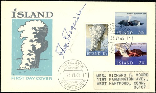 Iceland President Ásgeir Ásgeirsson Autographed First Day Cover