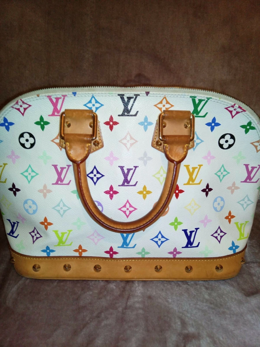 Vintage Louis Vuitton White Multicolor Bag 