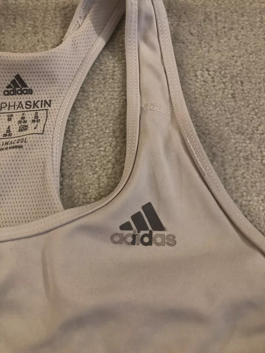 Adidas Alpha Skin Womens Ladies Sports Bra Size XS Extra Small *Loose  thread (F)