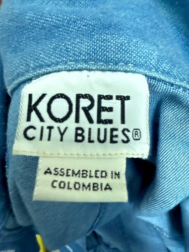 Koret City Blues Floral Embroidered Blue Denim Jacket Women's size Large, L - Picture 2 of 5