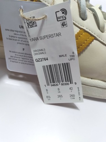 adidas Superstar Yara Shahidi Unisex Turnschuhe gelb M Größe 8,5 W Größe 10 - Bild 10 von 10