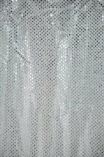 Silver Small Dot Sequin 45 inches width sold by the yard Home Decoration