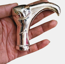 Brass Walking Stick Handle cat Head Vintage Gift