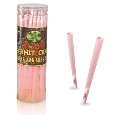 Hermit Crab king size natural Rolling cones 110mm pre-rolled cones/pink 100pcs