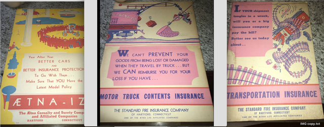 1930s 3 AETNAIZE Aetna Hartford Standard Fire Insurance