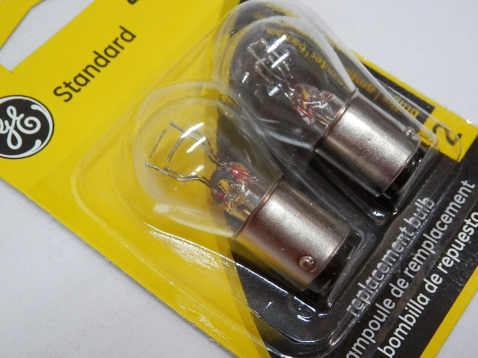 (2) New GE 2057 Miniature Lamp Bulb 27w 7w Dual Contact 12 volt S8 12v  - Image 3 of 4