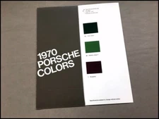1970 Porsche Original Factory Color Paint Brochure Guide  911 911S 911T 914 911E