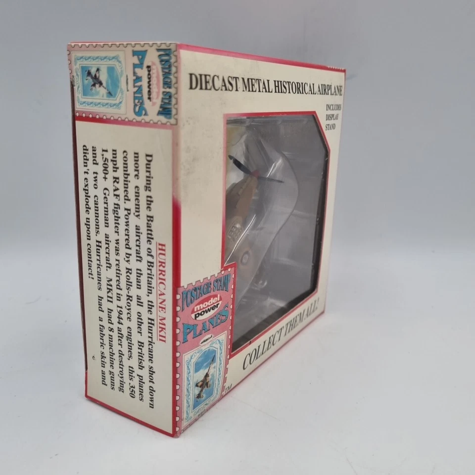 MODEL POWER Postage Stamp Planes 1:100 5340 Hurricane MKII Die-Cast Metal Model - Image 3 of 4