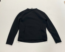 Lululemon Women's Crew Neck Sweatshirt Size 4 Black Softstreme Kangaroo Pockets