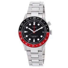 Timex Waterbury Traditional GMT Quartz Black Dial Coke Bezel Men's Watch