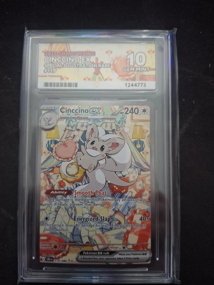 Cinccino Ex 119/086 Ace GEM MINT 10 Pokemon card Special Illustration