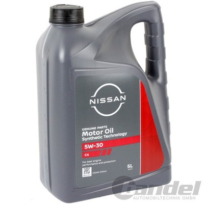 1x 5L ORIGINAL NISSAN SYNTHETIC TECHNOLOGY ÖL MOTORÖL 5W30 PASSEND FÜR ACEA C4