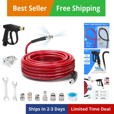 #ad Sewer Jetter Kit for Pressure Washer 50 FT Drain Cleaner Hose with Power Was... $65.75