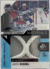 2018-19 Upper Deck SP Game Used JACK EICHEL Winter Classic Net Cord Relic 12/35
