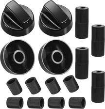Upgraded 4 Pack Universal Control Knobs with 12 Adapters - Wide Application for
