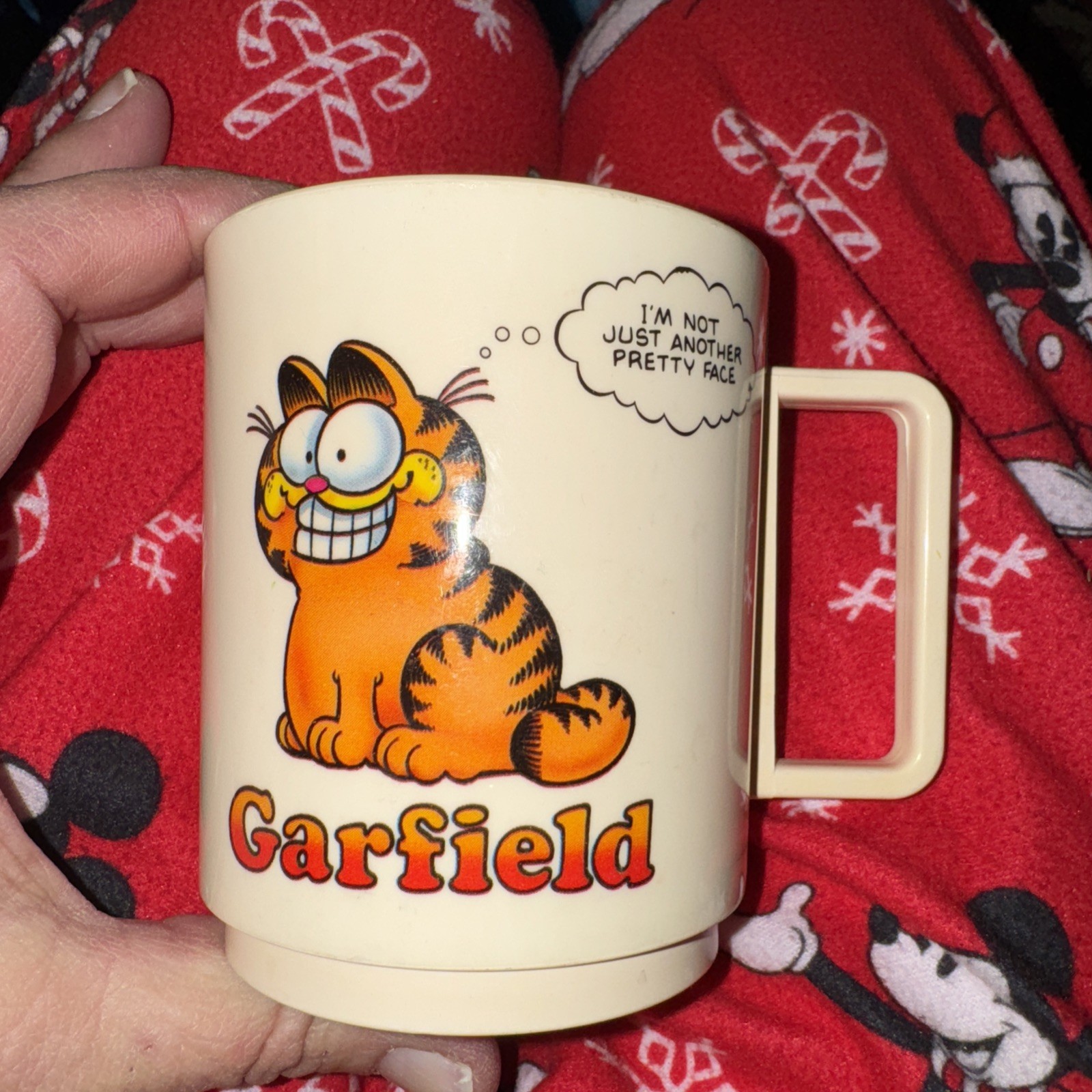 Vintage 1978 Jim Davis Garfield "FOOD IS MY LIFE" Cup Made in USA Deka Plastics