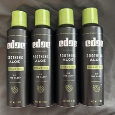 Edge Soothing Aloe Shave Gel for Men - Moisturizing  Smooth Shaving 7oz - 4PACK