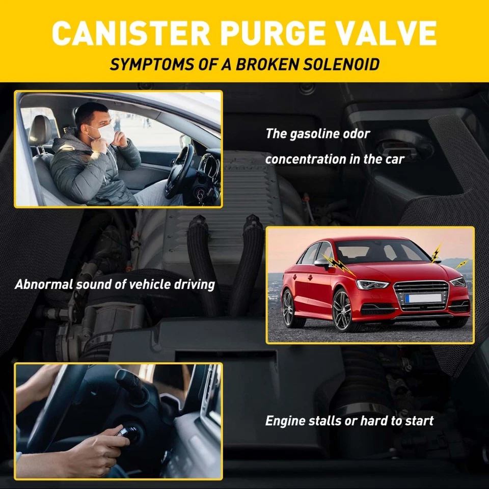 Vapor Canister Purge Solenoid Valve For Audi A4 A6 A8 VW Passat Jetta 06E906517 - Image 4 of 4