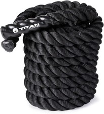 Battle Rope 40ft x 2in Poly Dacron Heavy Rope for Home Gym Conditioning