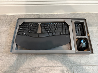 Microsoft Sculpt Ergonomic Desktop Wireless Keyboard Mouse Numpad L5V-00001