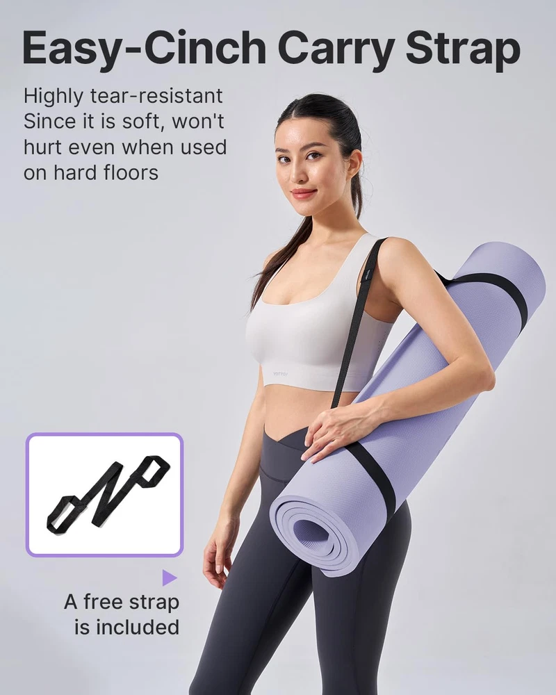 Extra Thick 1/2-Inch Professional TPE Yoga Mat for Non-Slip Exercise