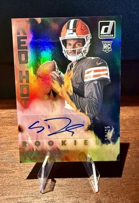 2025 Donruss Shedeur Sanders Red Hot Rookies Auto #10/25 RC Browns