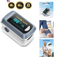 Fingertip Pulse Oximeter Blood Oxygen Saturation Monitor Pulse Ox, Heart Rate...