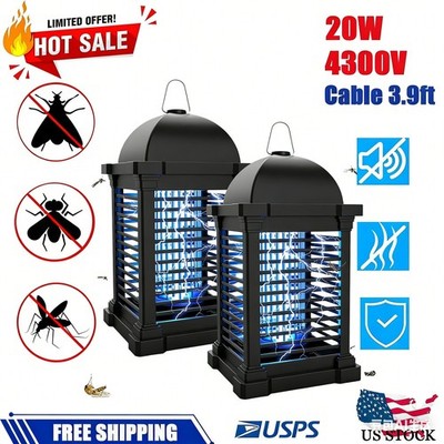 4300V Electric Fly Gnat Killer Lamp Pests Fly Insect Trap Mosquito Bug Zapper，k