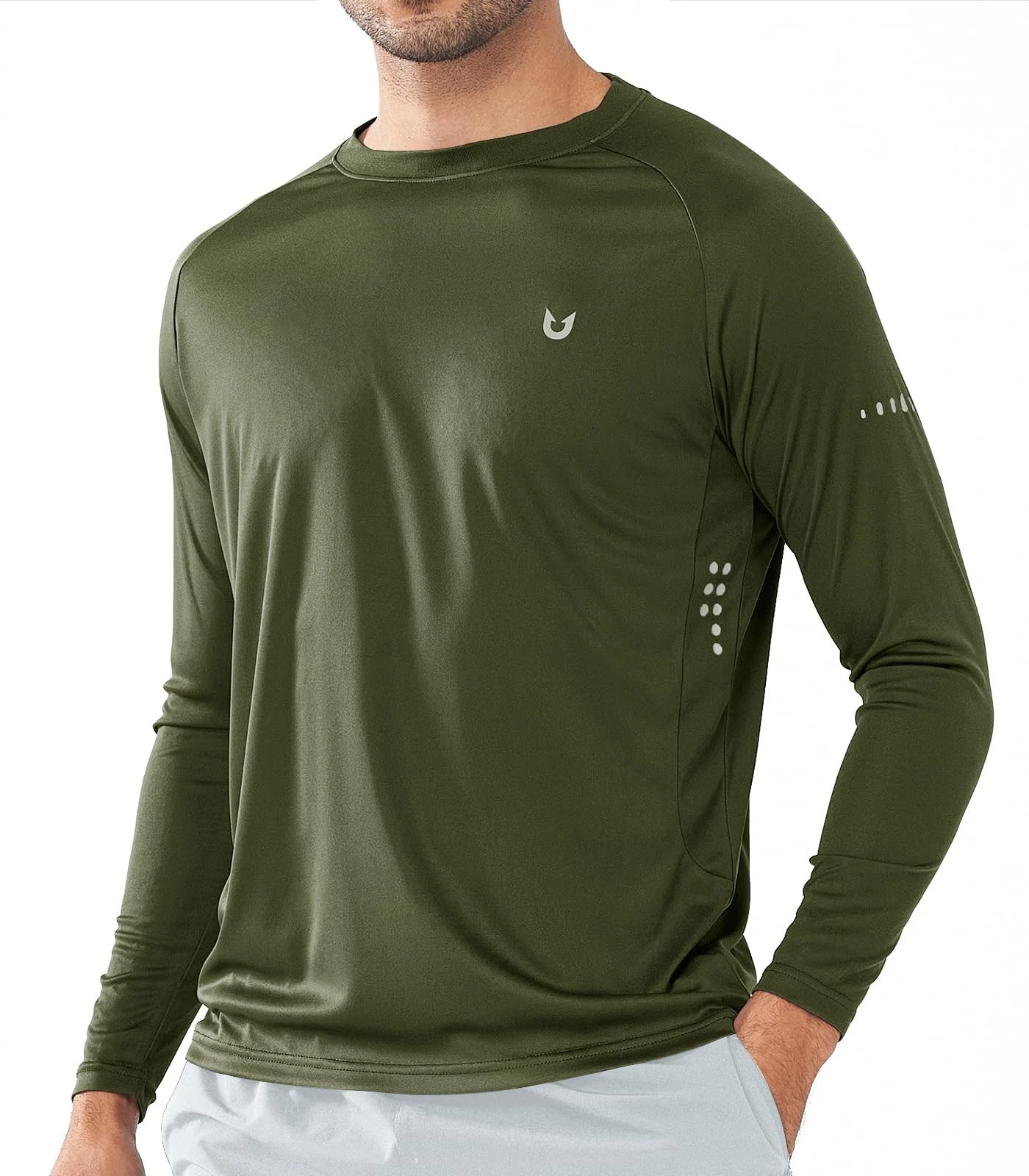 Men's Sun Protection Shirts UPF 50+ Long Sleeve Swim Rash Guard Shirt Running...