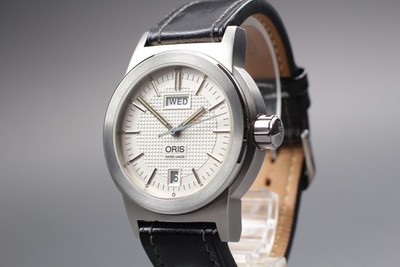 Near MINT* ORIS Big Crown 7500 Day Date White Dial Automatic Men's Watch JAPAN