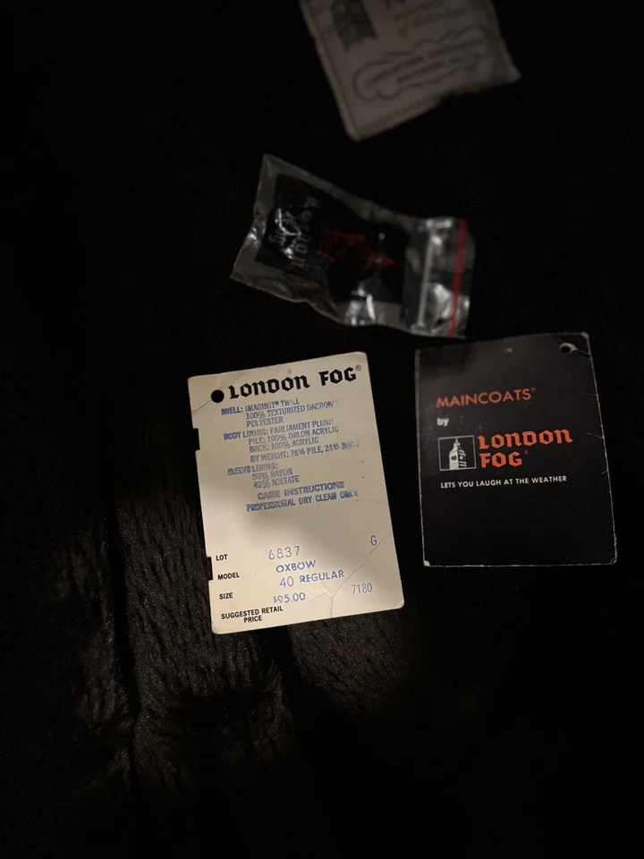 Trench coat masculino vintage London Fog forrado de pele sintética marrom tamanho 40 longo - Imagem 3 de 4