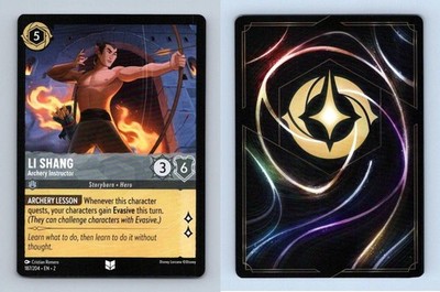 Li Shang #187/204 Lorcana Rise Of The Floodborn 2023 Disney Uncommon TCG