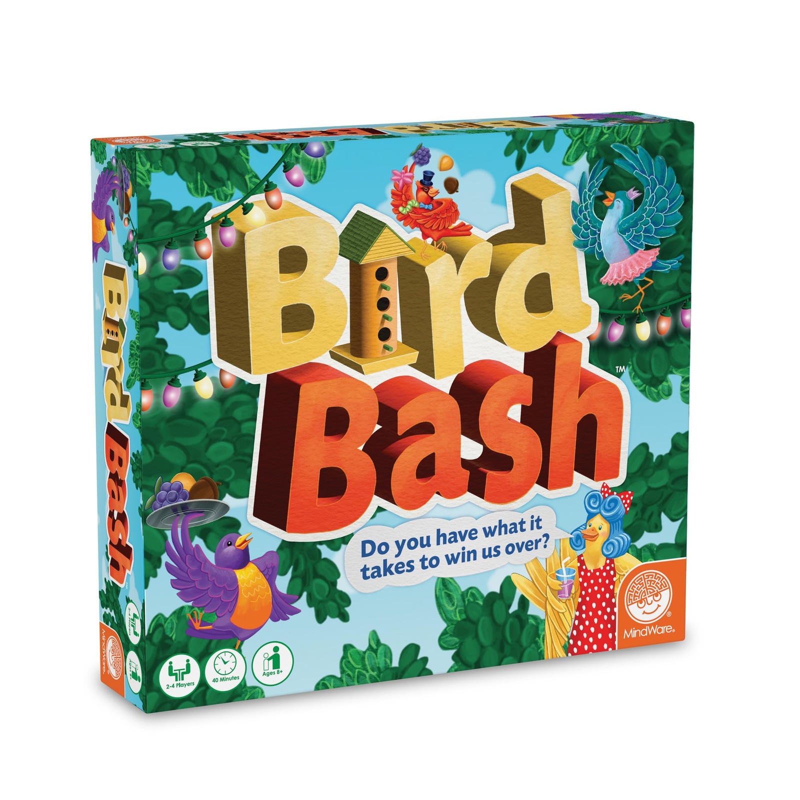 Семейная настольная игра MindWare Bird Bash для 2-4 игроков - Простая в освоении и игре в