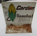 VINTAGE CARDON  Gasohol Corn Cob Gasoline Advertisement Sign