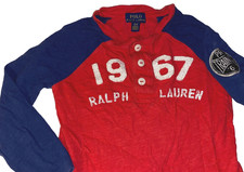 !WOW! Size 4T Ralph Lauren Polo 1967 Long Sleeve Baseball Henley T-Shirt