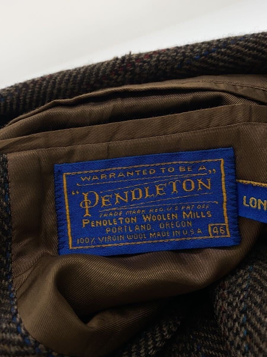 Pendleton Wool Check Tailored Jacket Brown Men's … - image 4