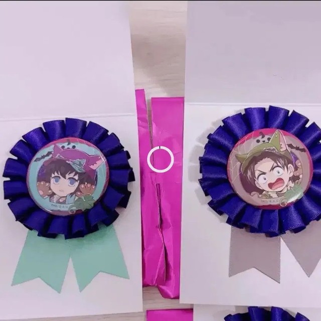 Demon Slayer Halloween Can Badge Set - Unused, Bulk