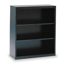 Tennsco B-42Bk 3-Shelf Stationary Bookcase, 40"X34-1/2" Black