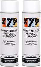 Boron Nitride Aerosol Lubricoat Glass Mold Release / 2 Pack