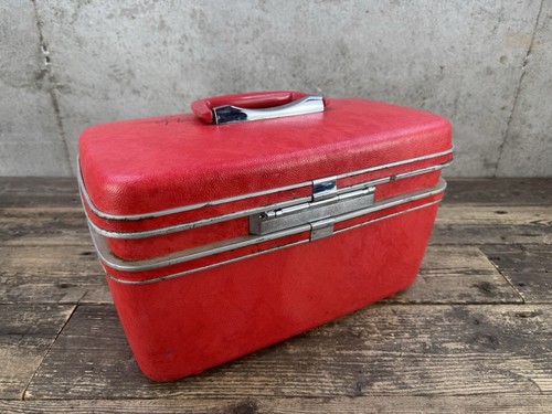 Vintage Samsonite travel luggage red