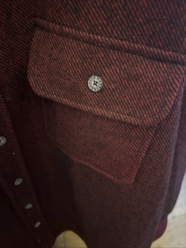 Maroon 100% Wool Moose Creek Shirt Jacket Size L New W/out Tags image 4