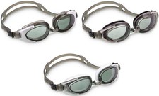 AQUAFLOW INTEX ADULT 14 WATER SPORT GOGGLES ANTI-FOG ANTI-UV LATEX-FREE BLACK