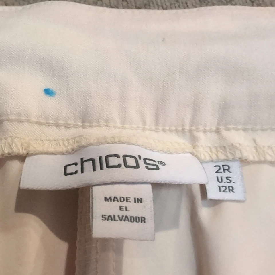 Chico's Women's Pants Ivory New Without Tags Size 2R Inseam 30 - Image 2 of 4