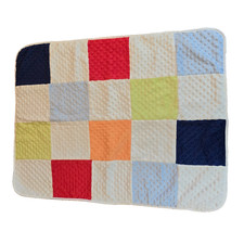 Circo Patchwork Dot Minky Sherpa Baby Blanket Blue Red Orange Green Primary