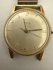 Timex Shock Resistant Men's Manual Wind Vintage Silver Dial Gold Case 35mm
