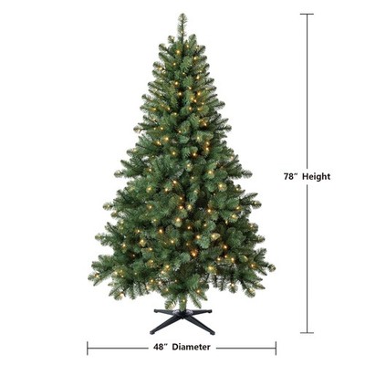 Holiday Time SG66M3CAPL05 6.5' Pre-Lit Windham Spruce Green