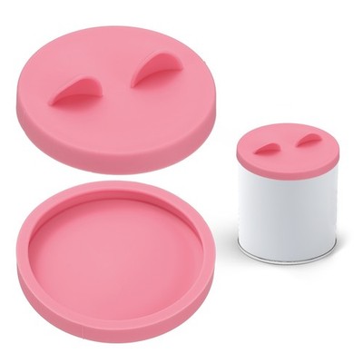 Cat Food Can Covers Lids Dog Food Can Lids 2.5 Inch Pink 2Pcs