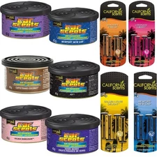 California Car Scents Air Freshener Home Van Taxi Cab Scent Tin Can Vent Stick