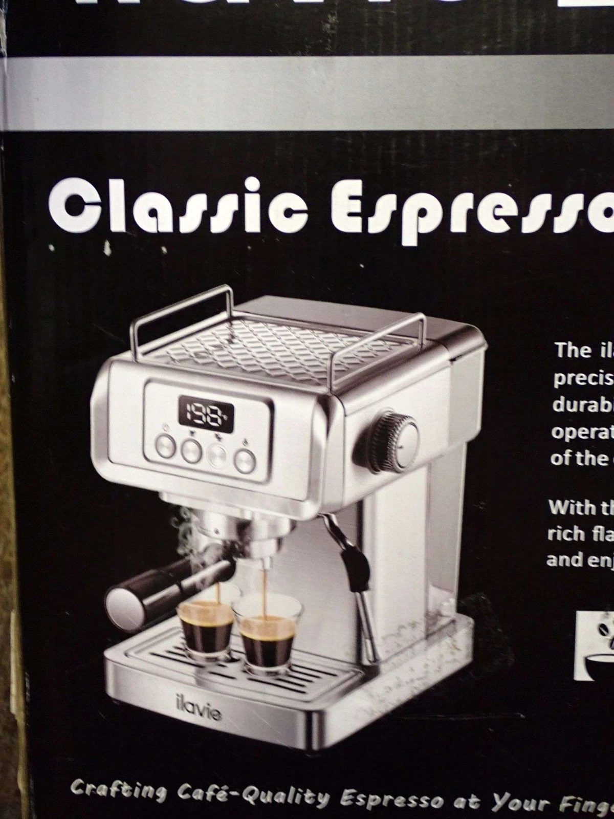 ilavie Espresso Maker Coffee Machine w/20 Bar Model No EM3209